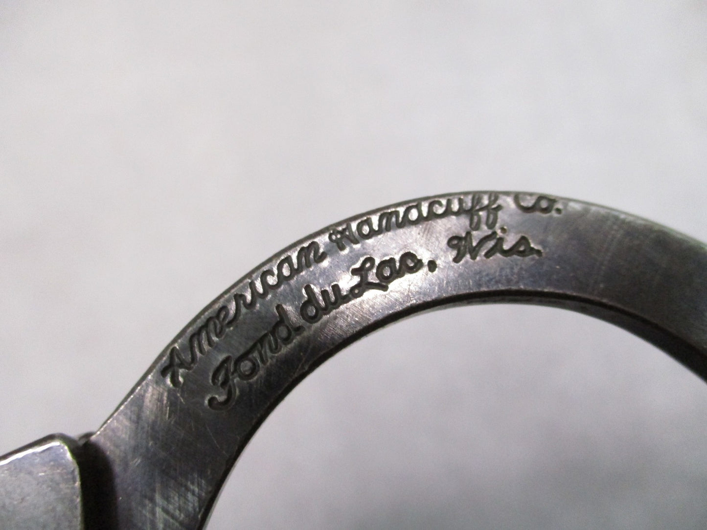Vintage American Handcuff Co. Chain Link Handcuffs with ASP Key