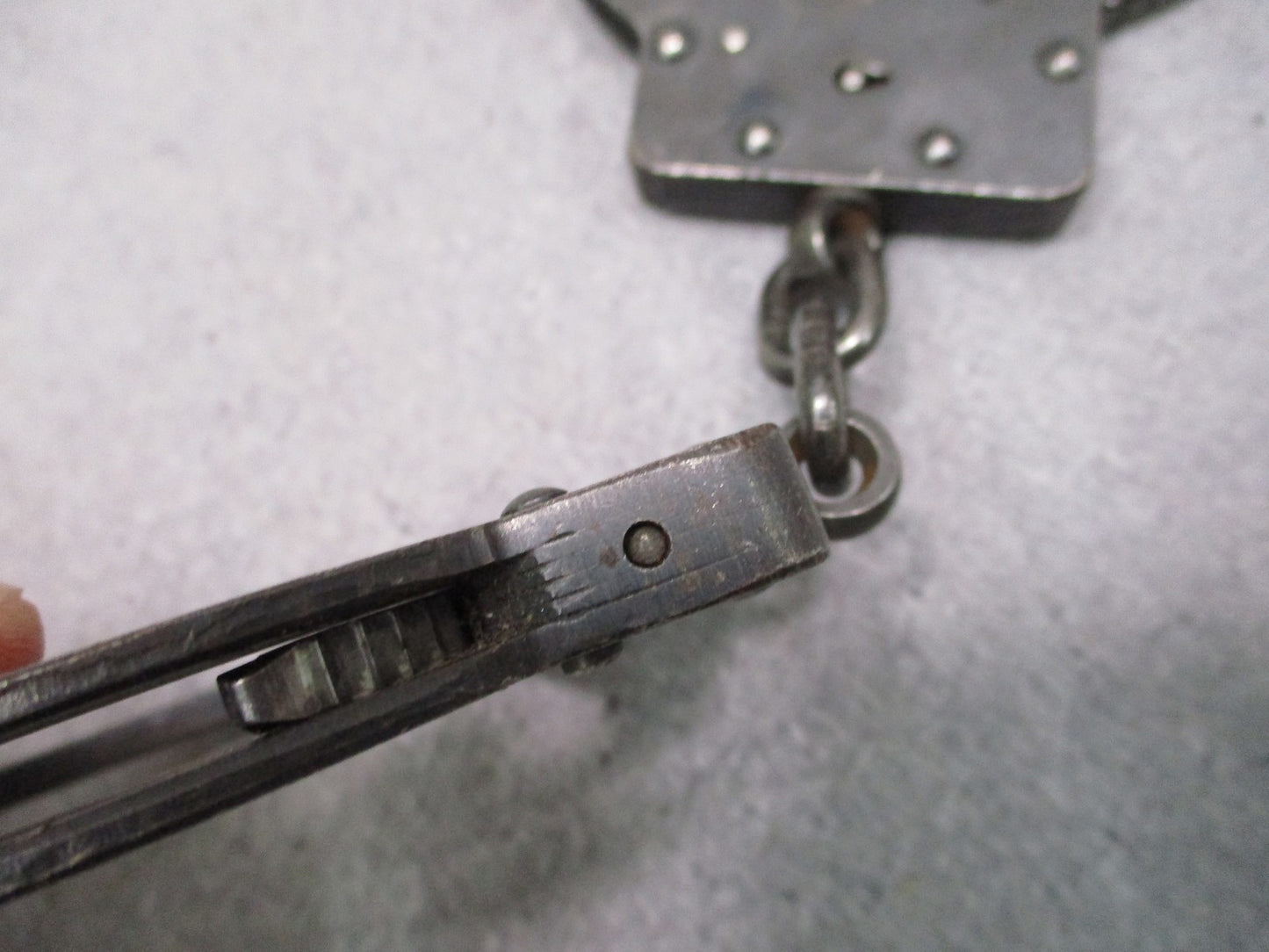 Vintage American Handcuff Co. Chain Link Handcuffs with ASP Key