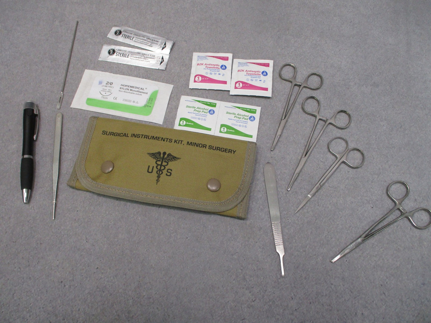 Elite First Aid Minor Surgery Kit Tactical Medical Pouch Instruments & Supplies