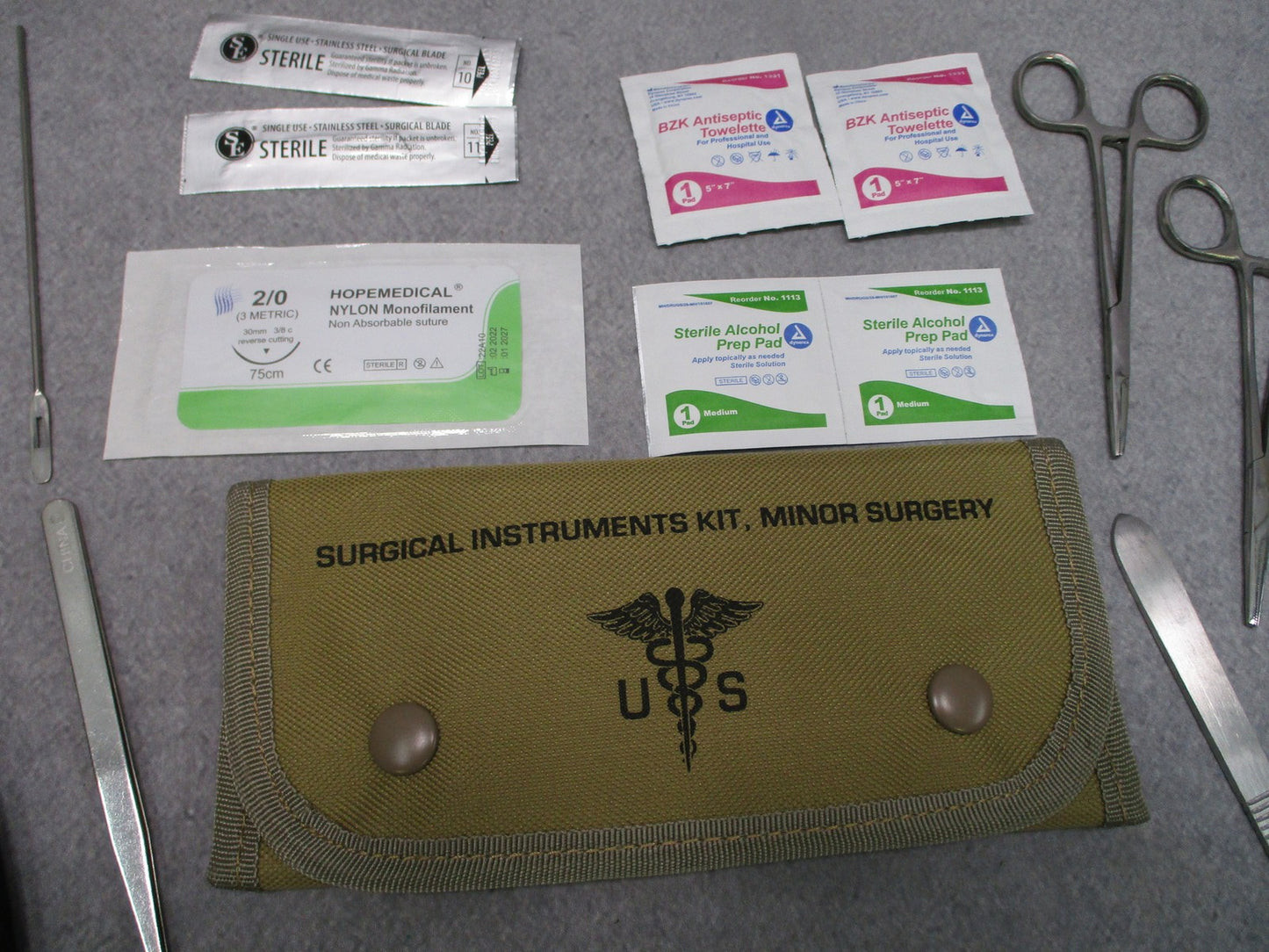 Elite First Aid Minor Surgery Kit Tactical Medical Pouch Instruments & Supplies