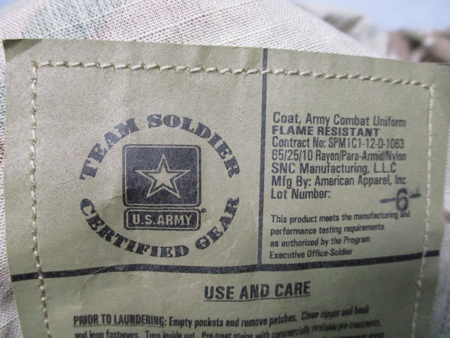 US Army ACU Coat Flame Resistant MultiCam X-Small Long Military Surplus Uniform
