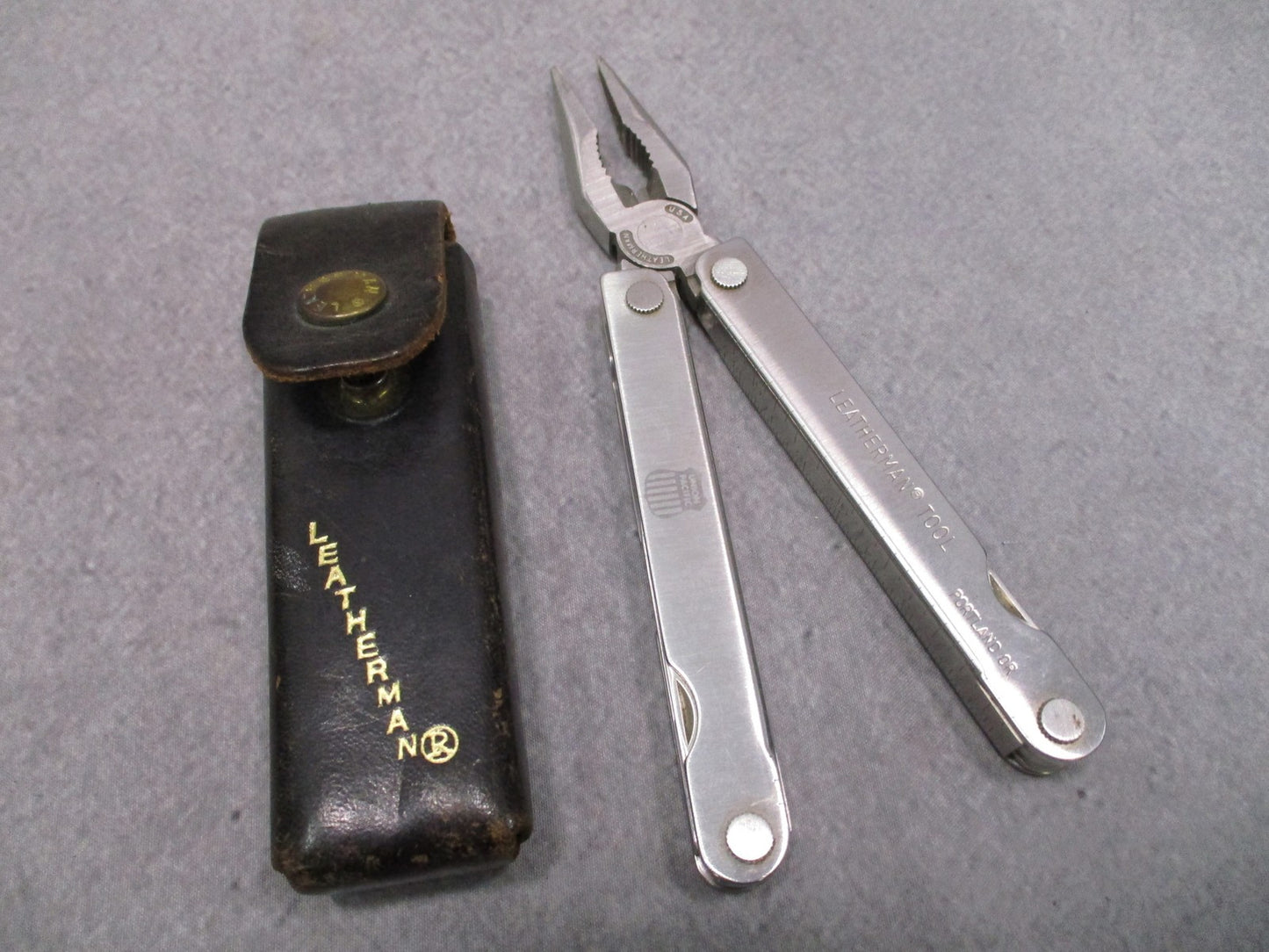 Vintage Leatherman PST Multi-Tool Union Pacific Railroad Edition Leather Sheath