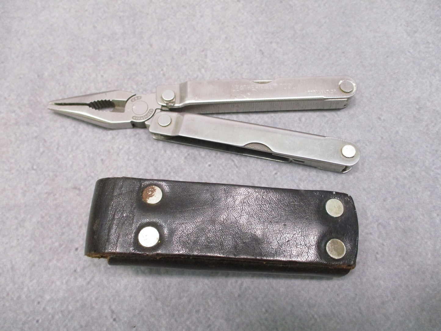 Vintage Leatherman PST Multi-Tool Union Pacific Railroad Edition Leather Sheath