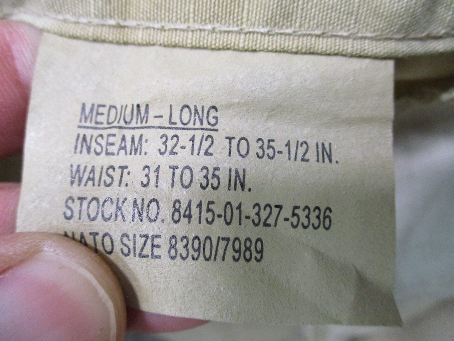US Military Surplus Desert Camouflage Combat Trousers DCU Medium Long Ripstop