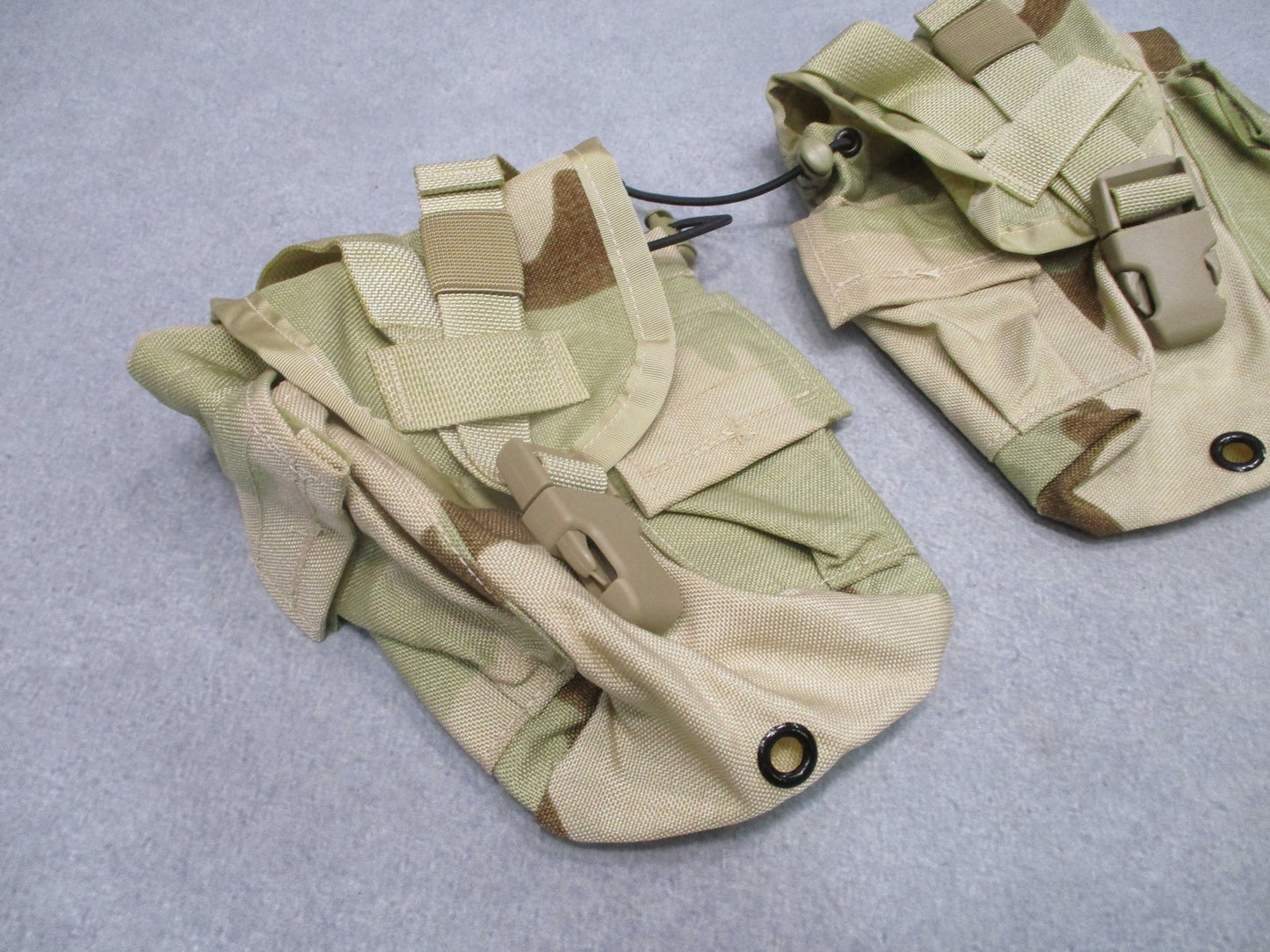 2x US Military MOLLE II 1 QT Canteen General Purpose Pouch Desert Camo Surplus