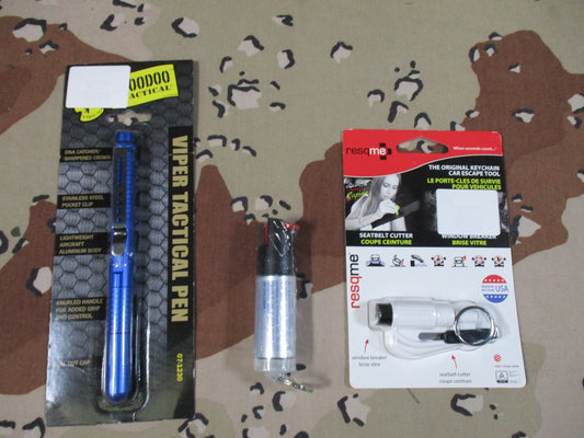 Every Day Carry Set Voodoo Tactical Pen, Smith & Wesson Pepper Spray, Car Escape