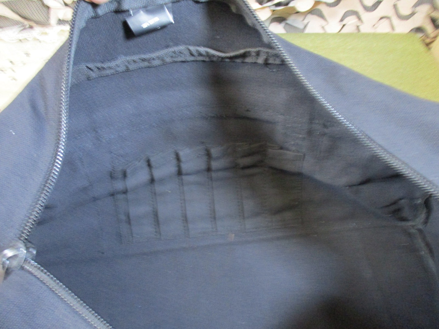 Heavy Duty Black Canvas Utility Tool Bag Organizer With External Slots 5726