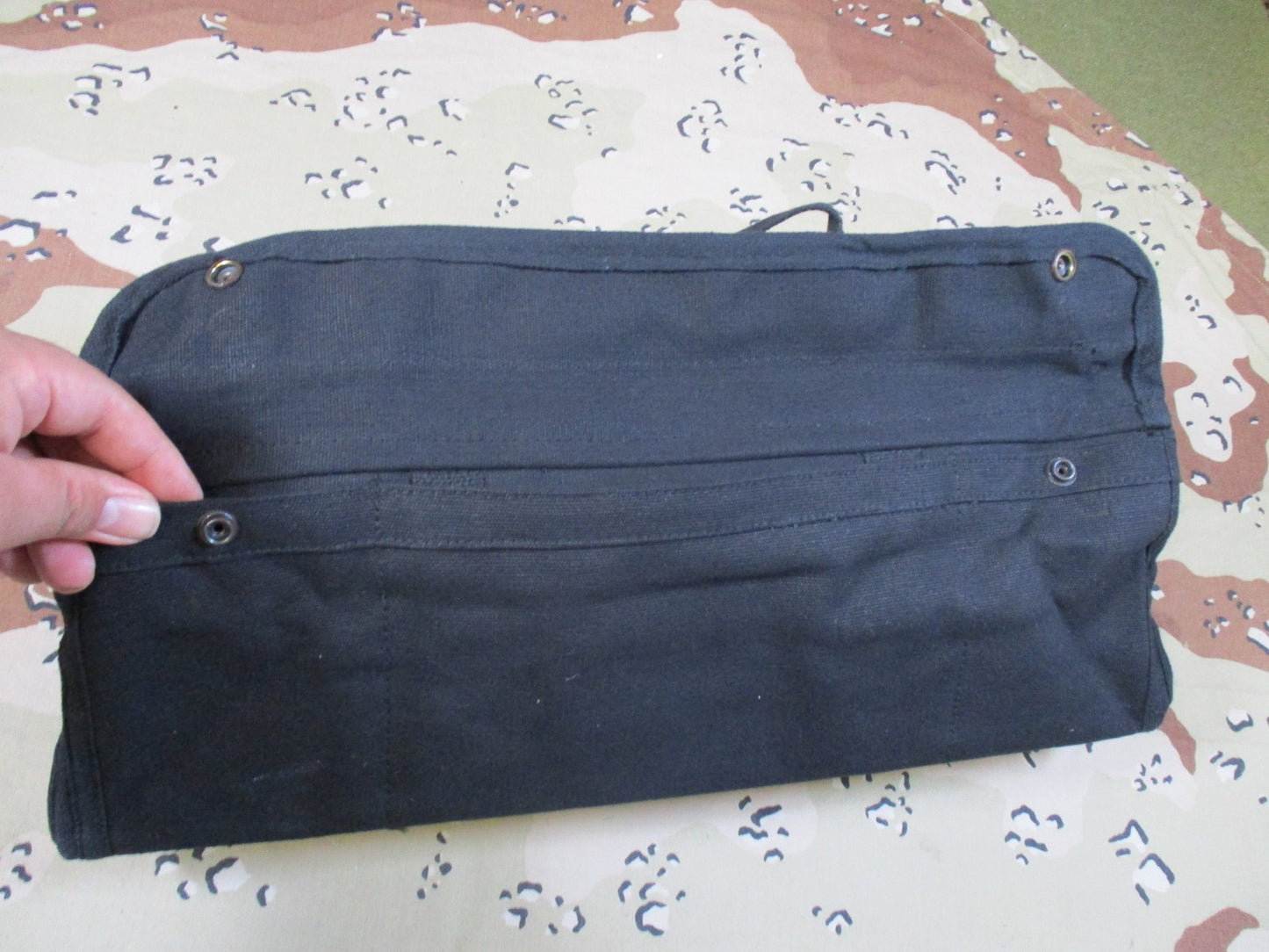 Heavy Duty Black Canvas Utility Tool Bag Organizer With External Slots 5726