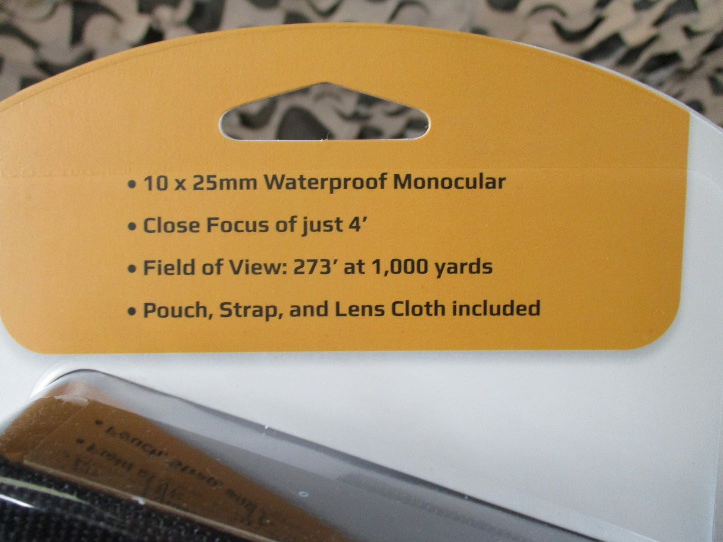 Carson BlackWave 10x25mm Waterproof Monocular - New in Package