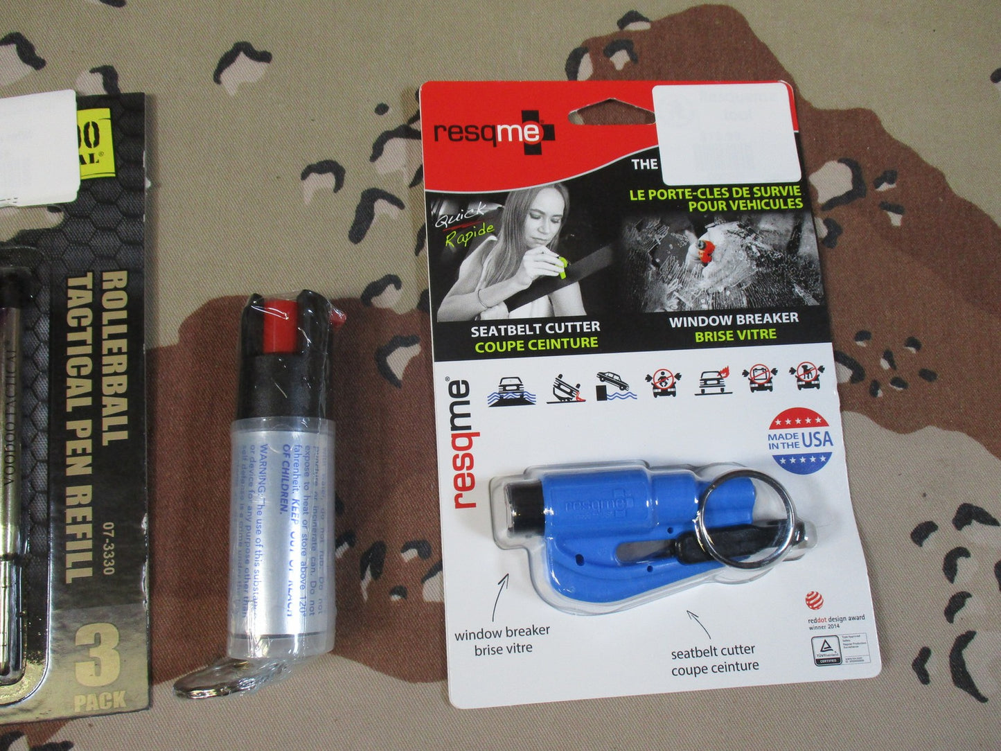 Every Day Carry Set Voodoo Pen, Refills, Resqme Tool & Smith & Wesson Pepper