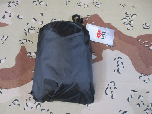 Fox Outdoor Rip Stop Poncho Black Water Repellent Hooded Rain Gear New