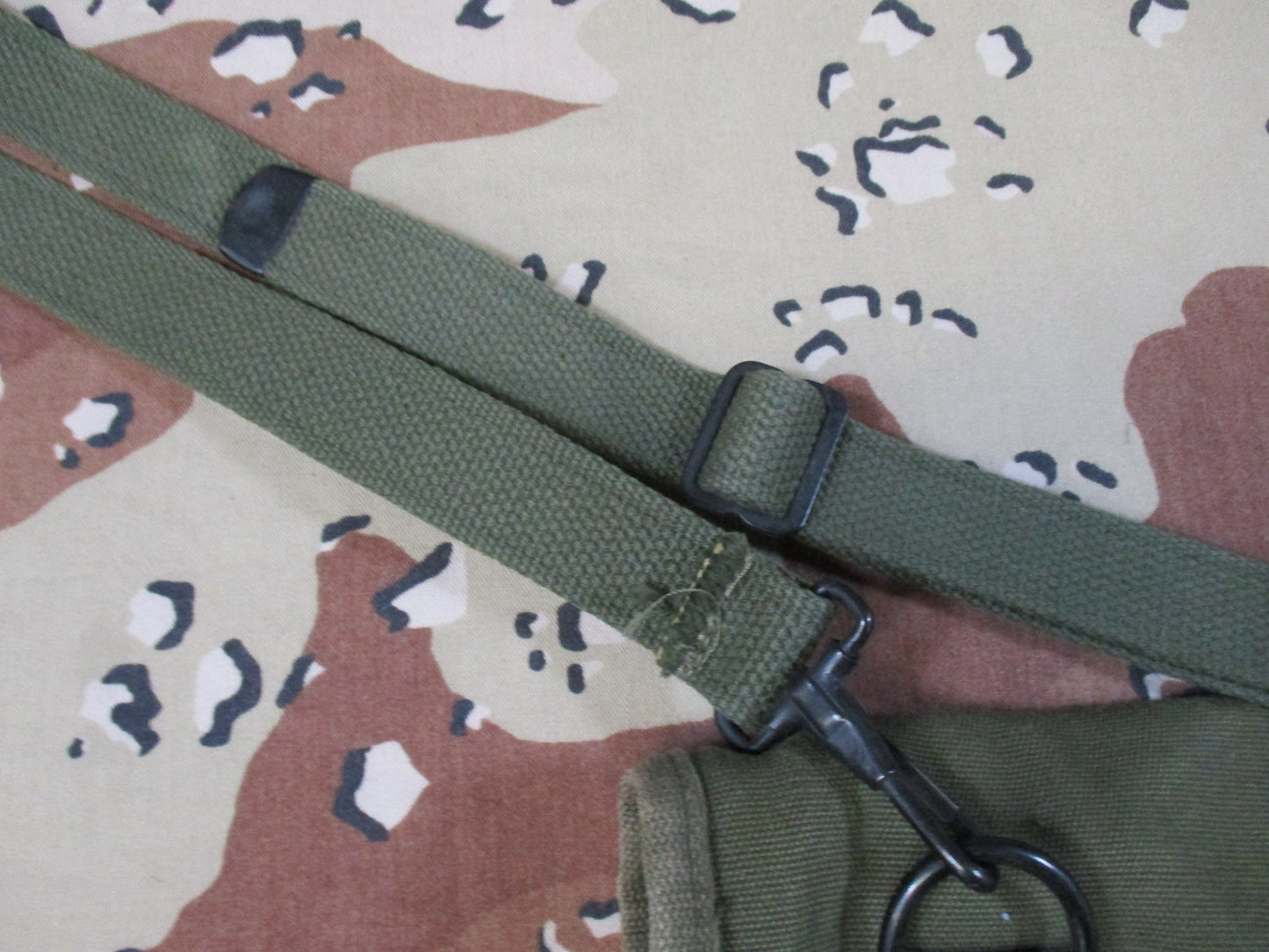 Vintage US Military M-1950 Map Case OD Green Canvas Field Bag USGI Surplus