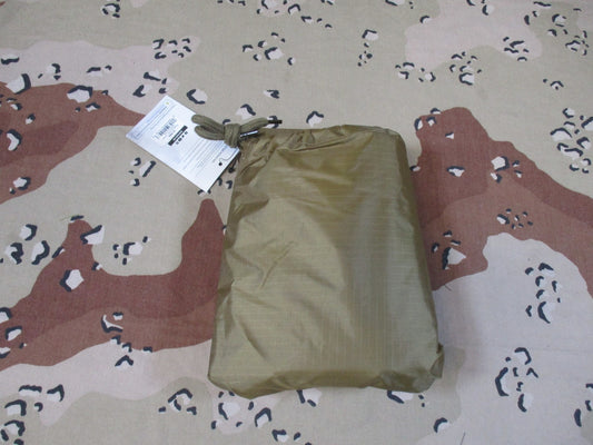 Rothco Rip Stop Poncho Coyote Brown Water Repellent Hooded Rain Gear w/ Pouch