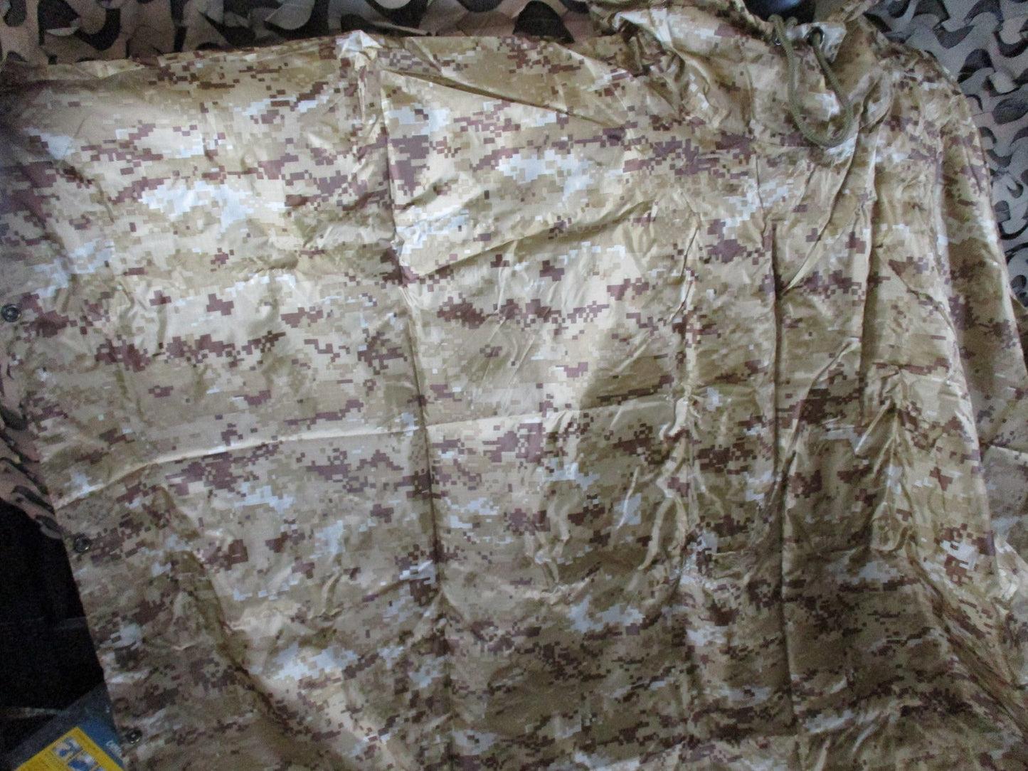 Fox Outdoor Rip Stop Poncho Digital Desert Camo Water Repellent Shelter Bivy