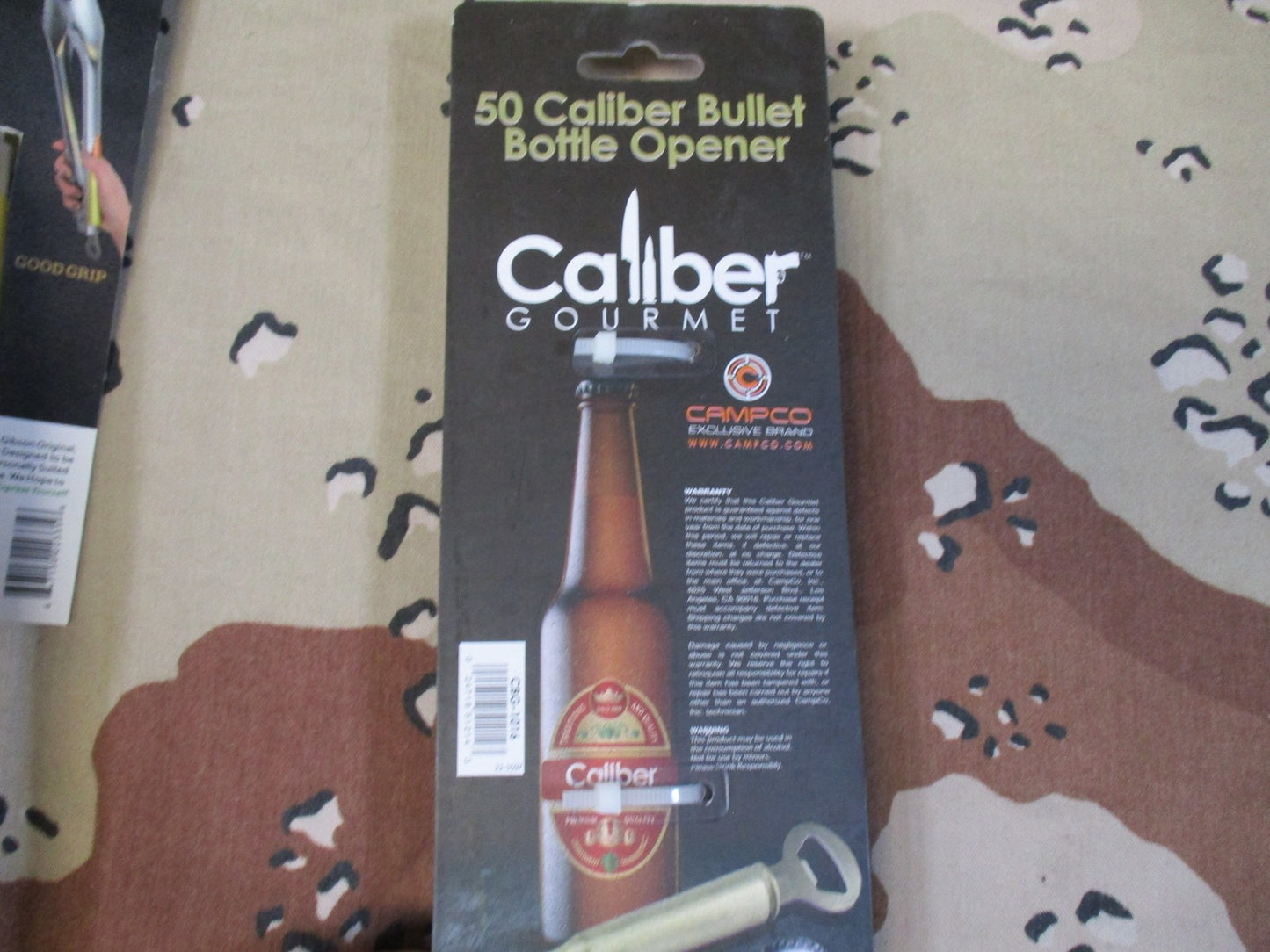 New Bullet BBQ Tongs & 50 Caliber Bottle Opener Set Novelty Grilling Gift