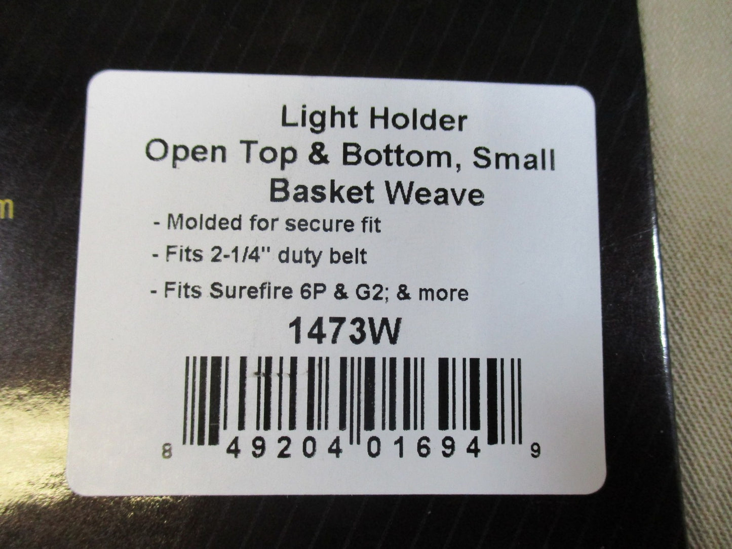 Hero's Pride Airtek 1473W Flashlight Holder Basket Weave Fits 2-1/4" Duty Belt