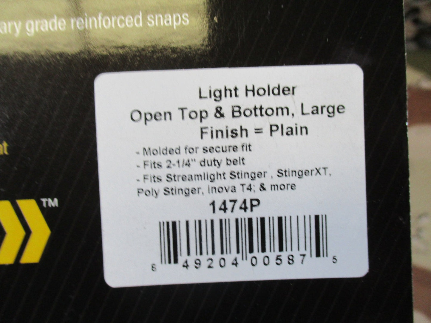 Hero's Pride Airtek Large Light Holder 1474P Duty Belt Flashlight Pouch New