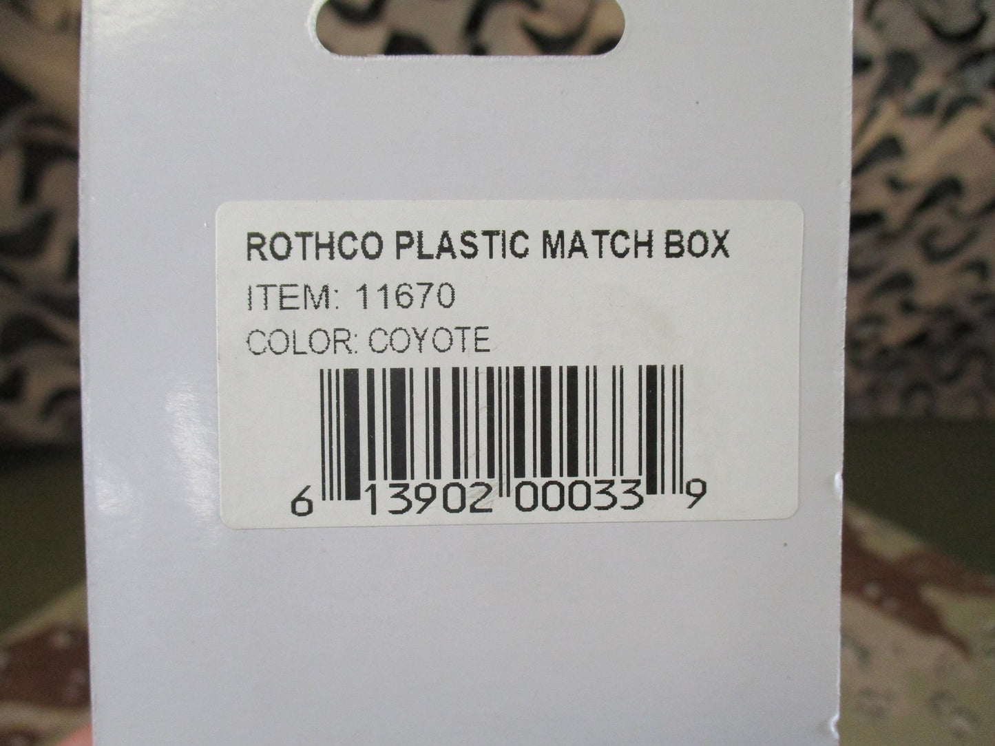 Rothco Waterproof Plastic Match Box Survival Gear Coyote Brown New