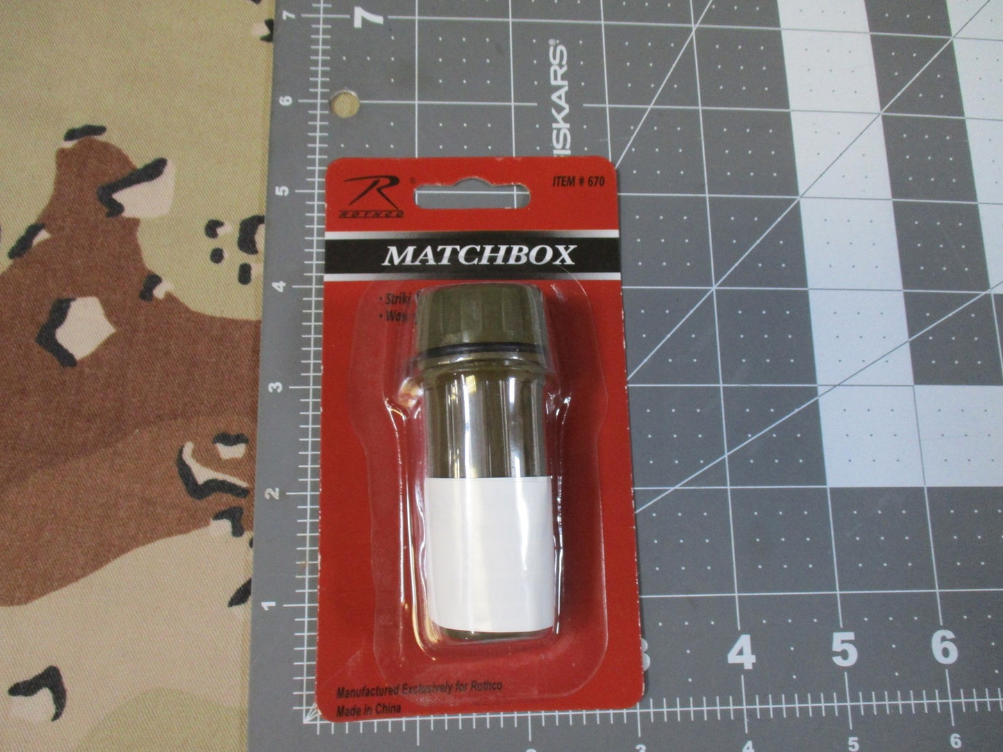 Rothco Waterproof Plastic Match Box Survival Gear Coyote Brown New