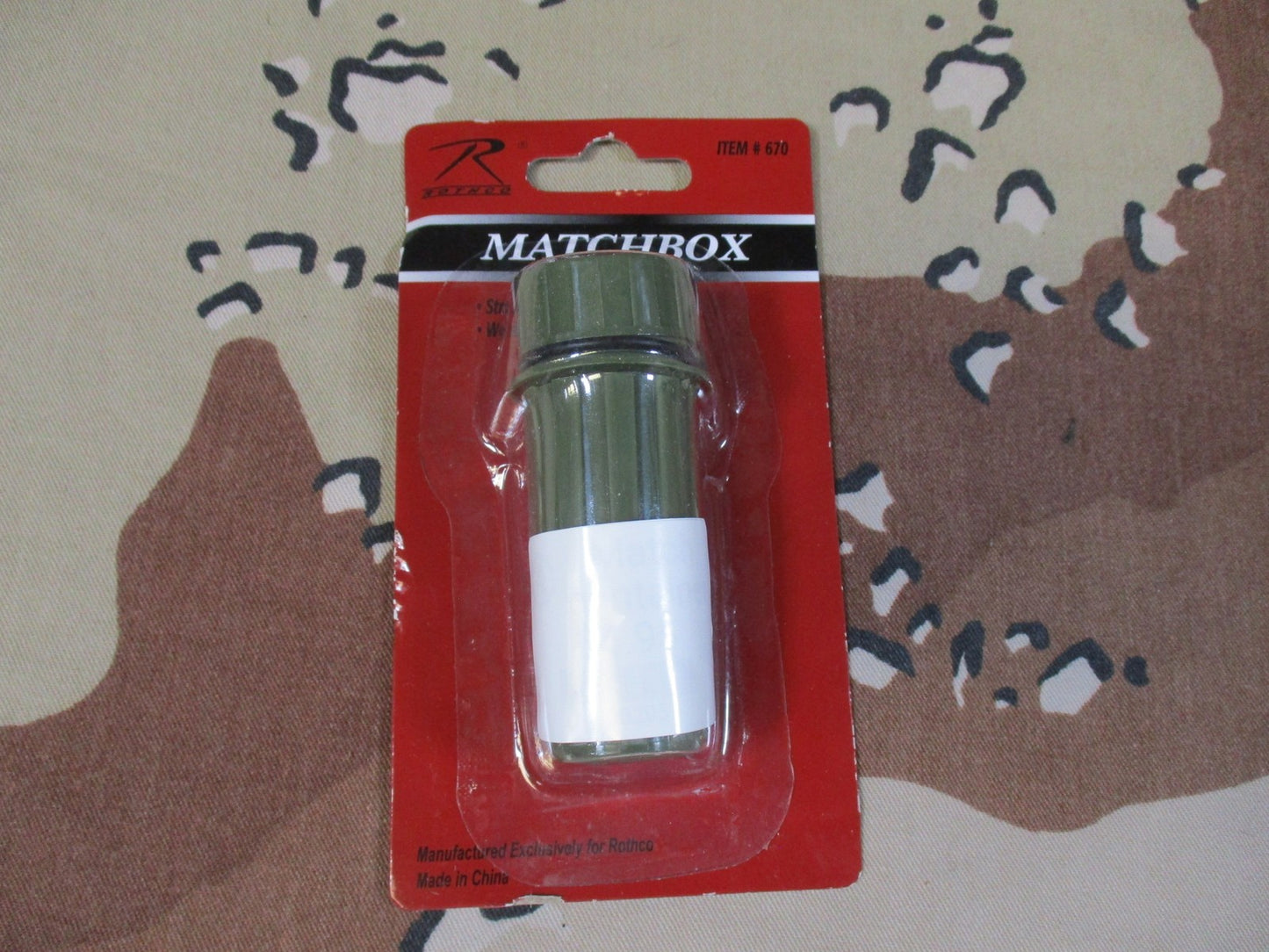Rothco Waterproof Match Case Survival Gear Olive Drab Item 670 New