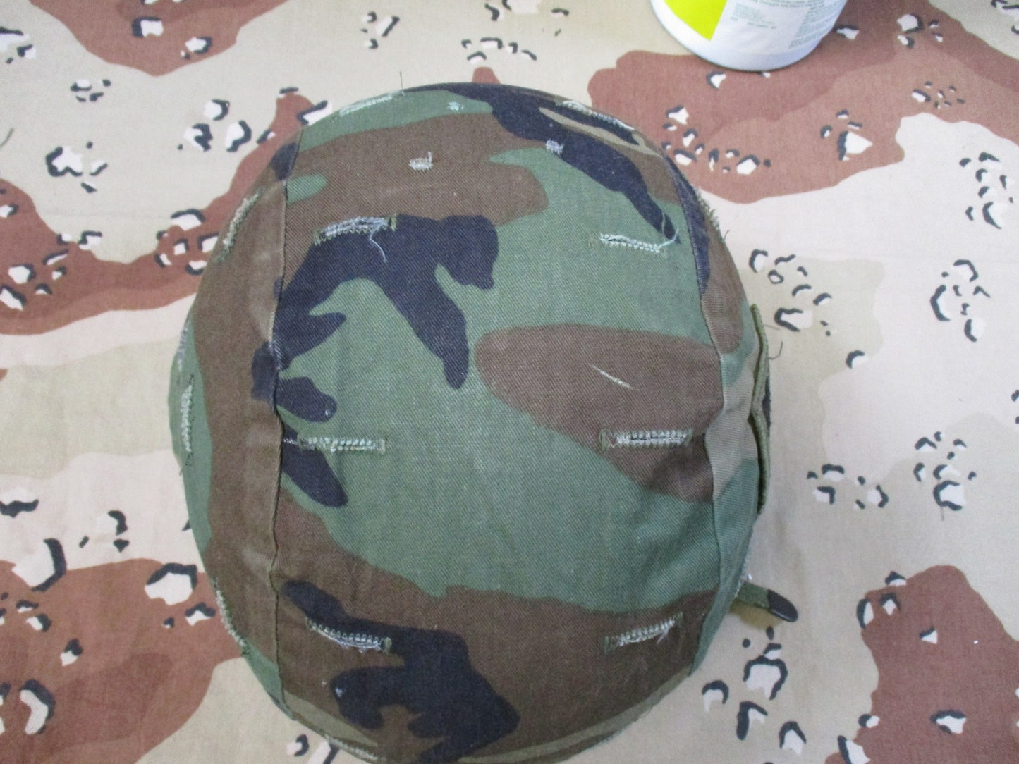 US Military PASGT Helmet Woodland Camo 4th Infantry Division Sergeant 1284