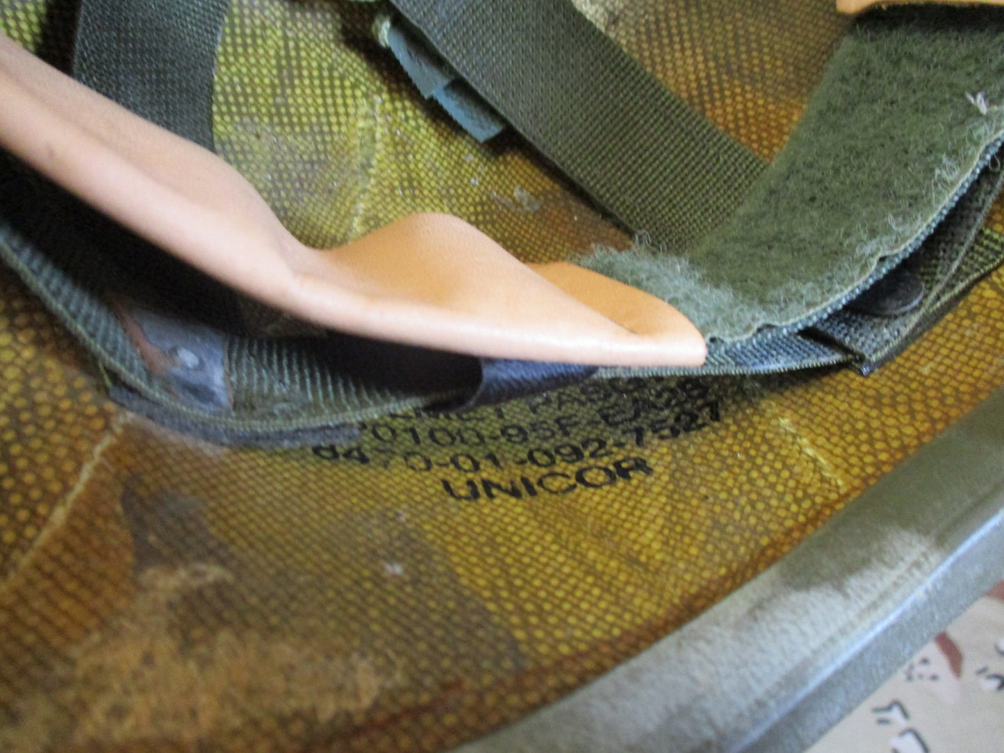 US Military PASGT Helmet Woodland Camo 4th Infantry Division Sergeant 1284