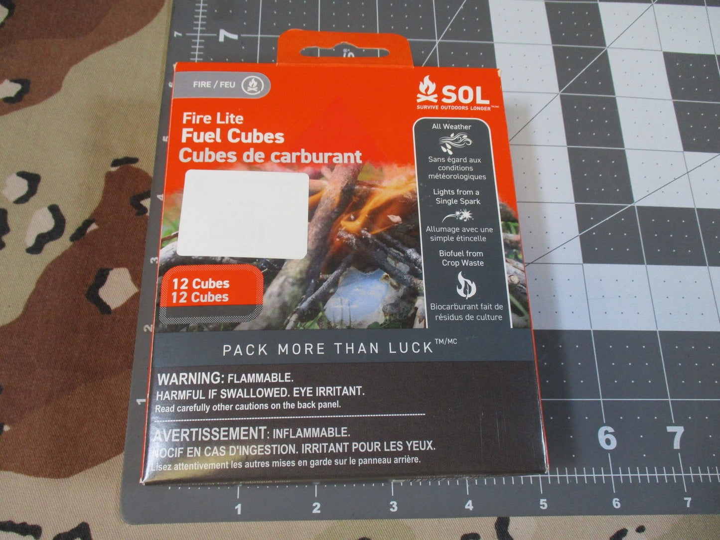 SOL Survive Outdoors Longer Fire Lite Fuel Cubes 12 Pack Camping Fire Starter