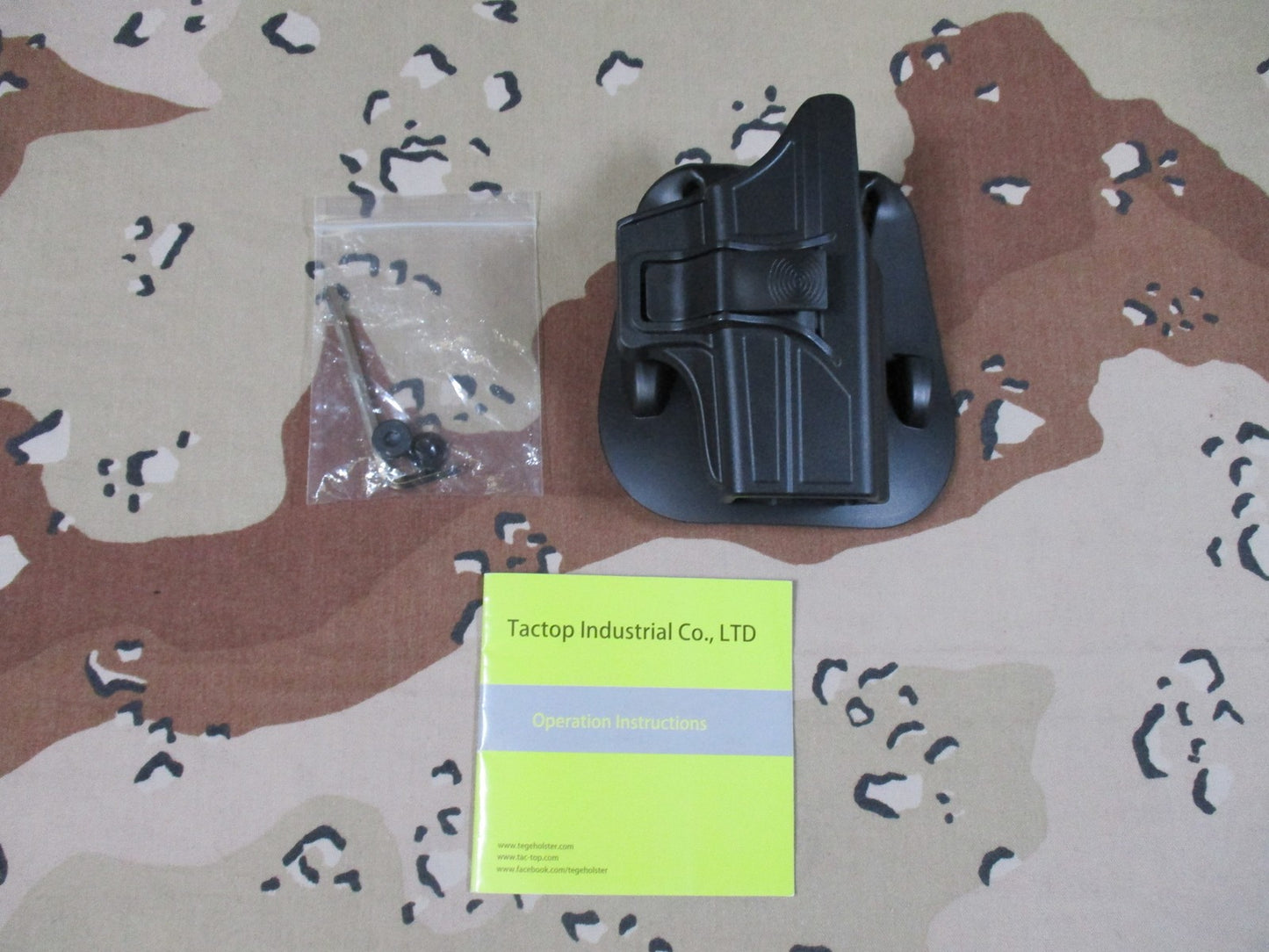 TEGE Polymer Tactical Holster with Mounting Hardware & Instructions glock 43