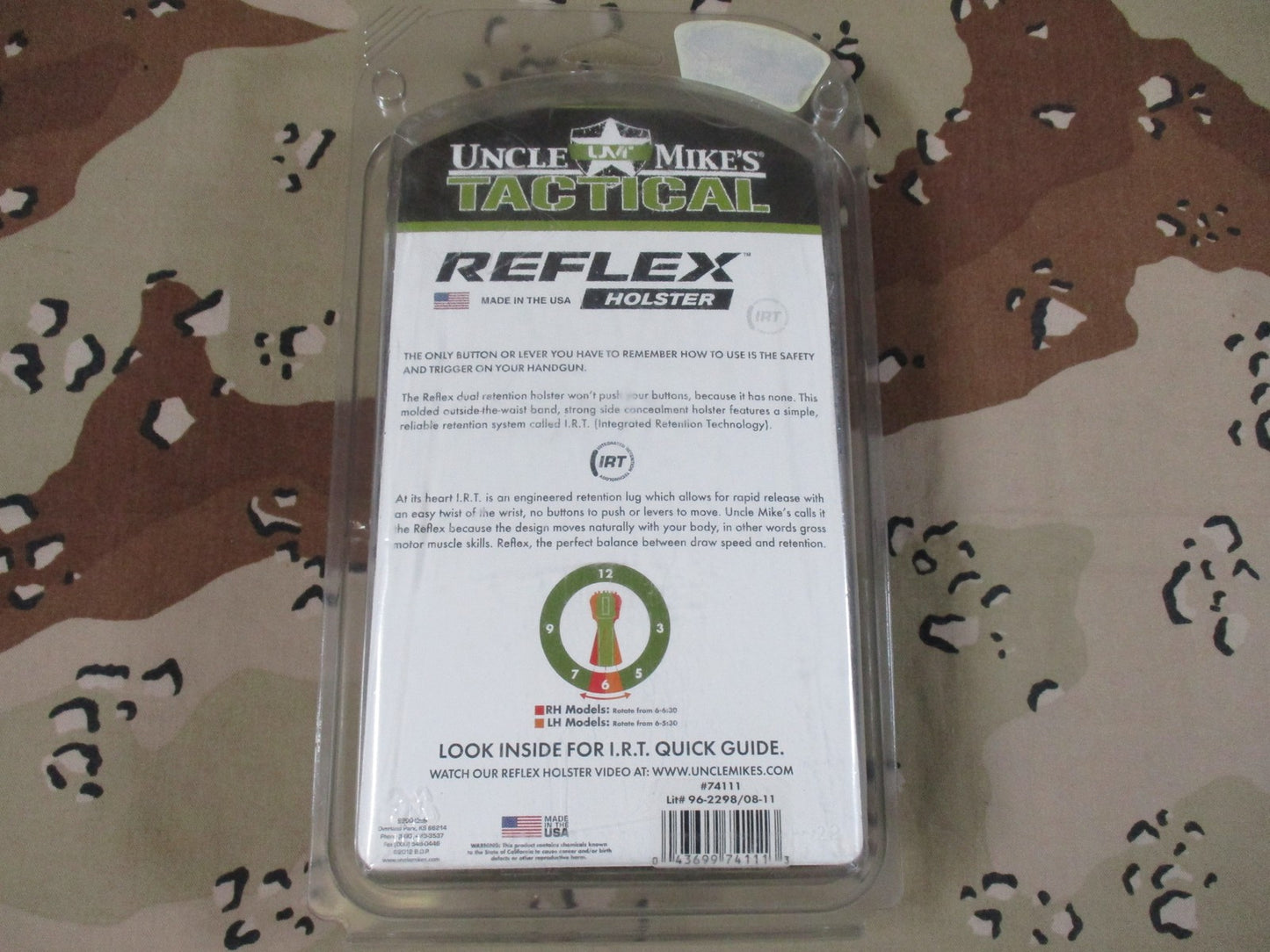 Uncle Mike's Reflex Holster 74111 Fits 4-4.5" 1911 Right Hand New Open Box