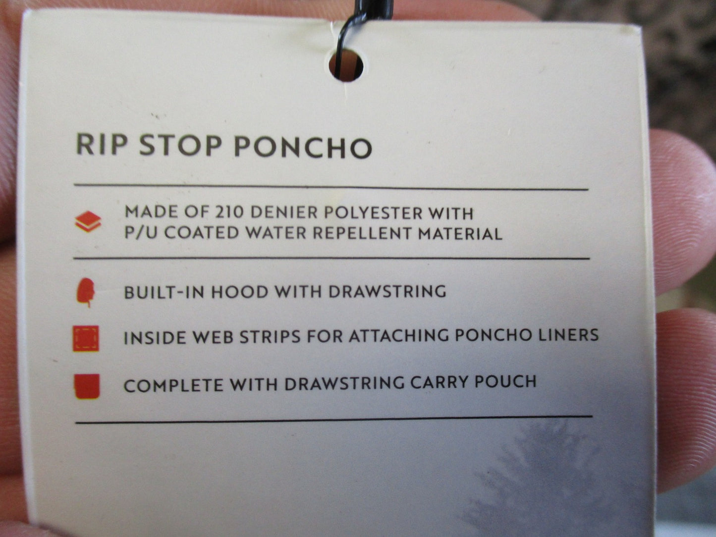 New Fox Outdoor Woodland Camo Rip Stop Poncho with Hood & Carry Pouch