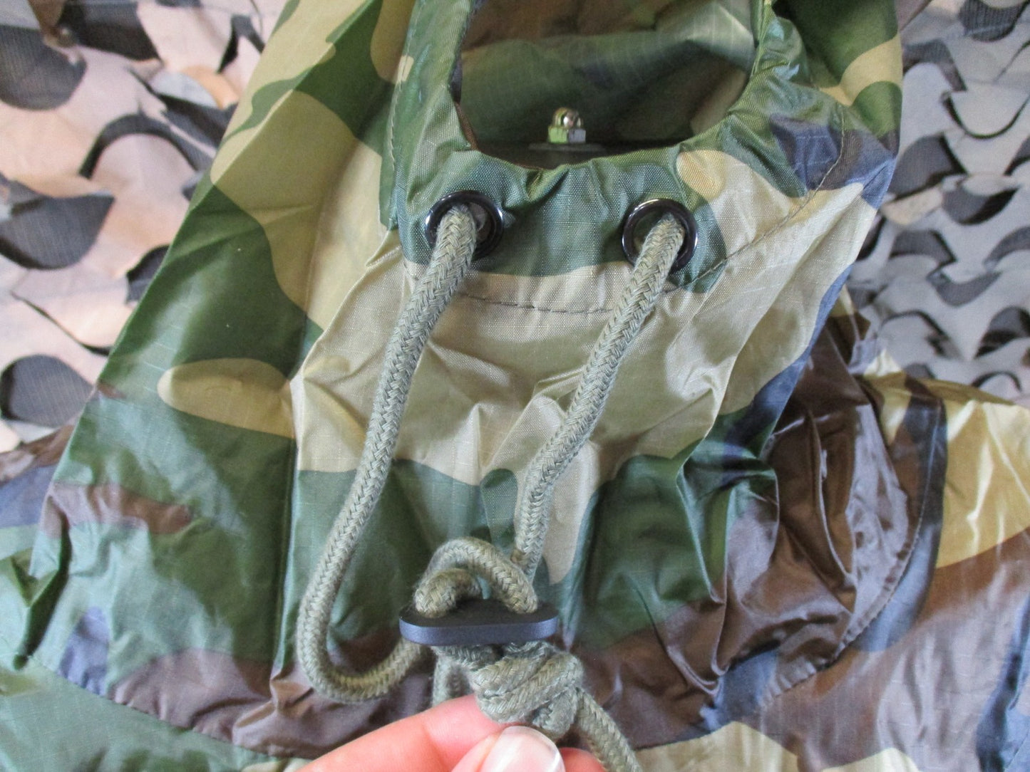New Fox Outdoor Woodland Camo Rip Stop Poncho with Hood & Carry Pouch