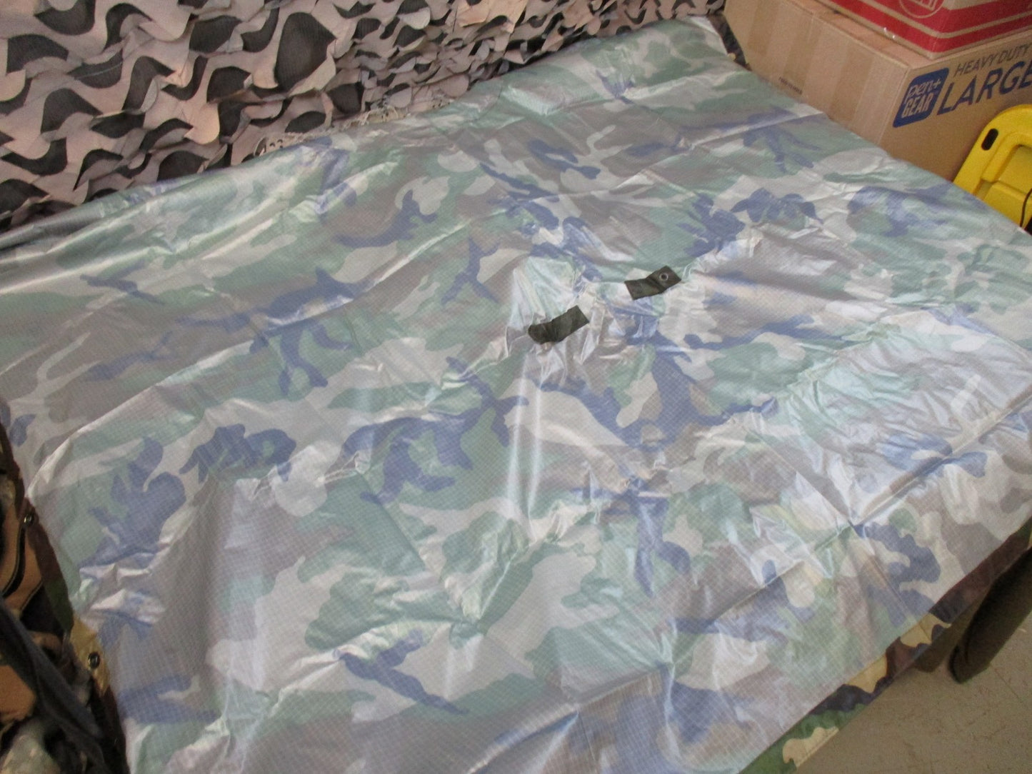 New Fox Outdoor Woodland Camo Rip Stop Poncho with Hood & Carry Pouch