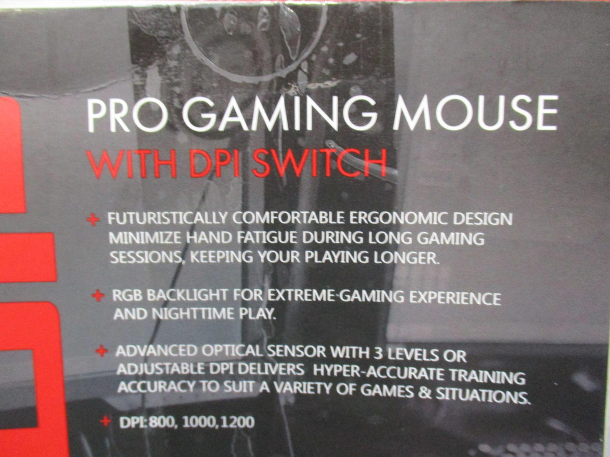 LVLUP LU736 Pro Gaming Mouse RGB Backlight Adjustable DPI Ergonomic USB