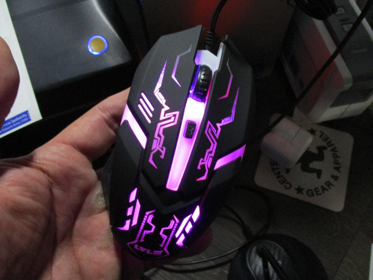 LVLUP LU736 Pro Gaming Mouse RGB Backlight Adjustable DPI Ergonomic USB