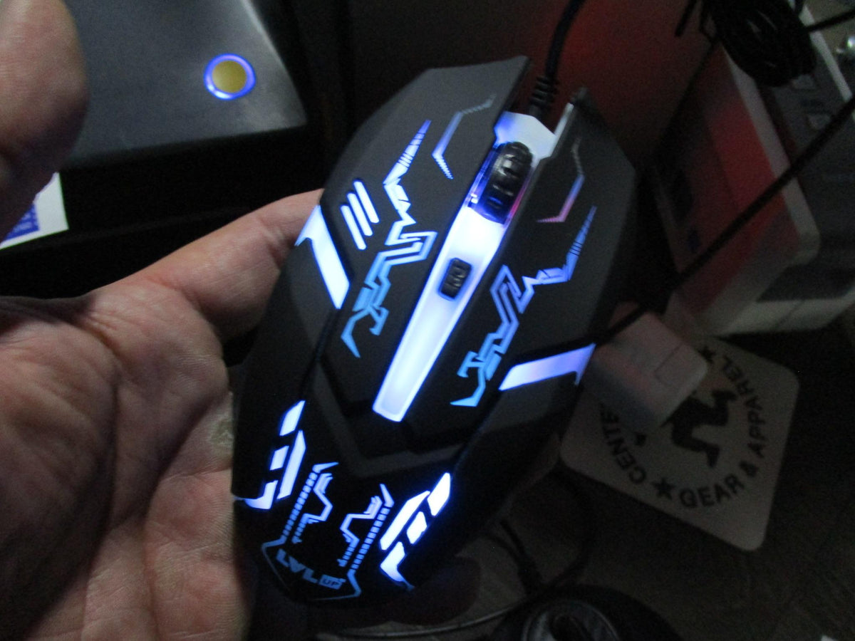 LVLUP LU736 Pro Gaming Mouse RGB Backlight Adjustable DPI Ergonomic USB