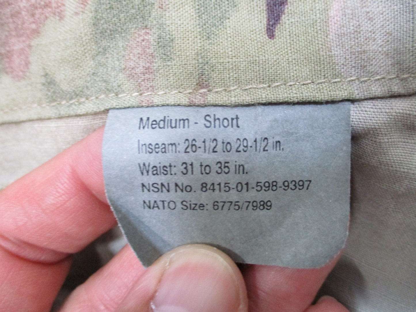 US Military Issue Unisex Army OCP Camo Combat Pants Medium X Short USGI Scorpion