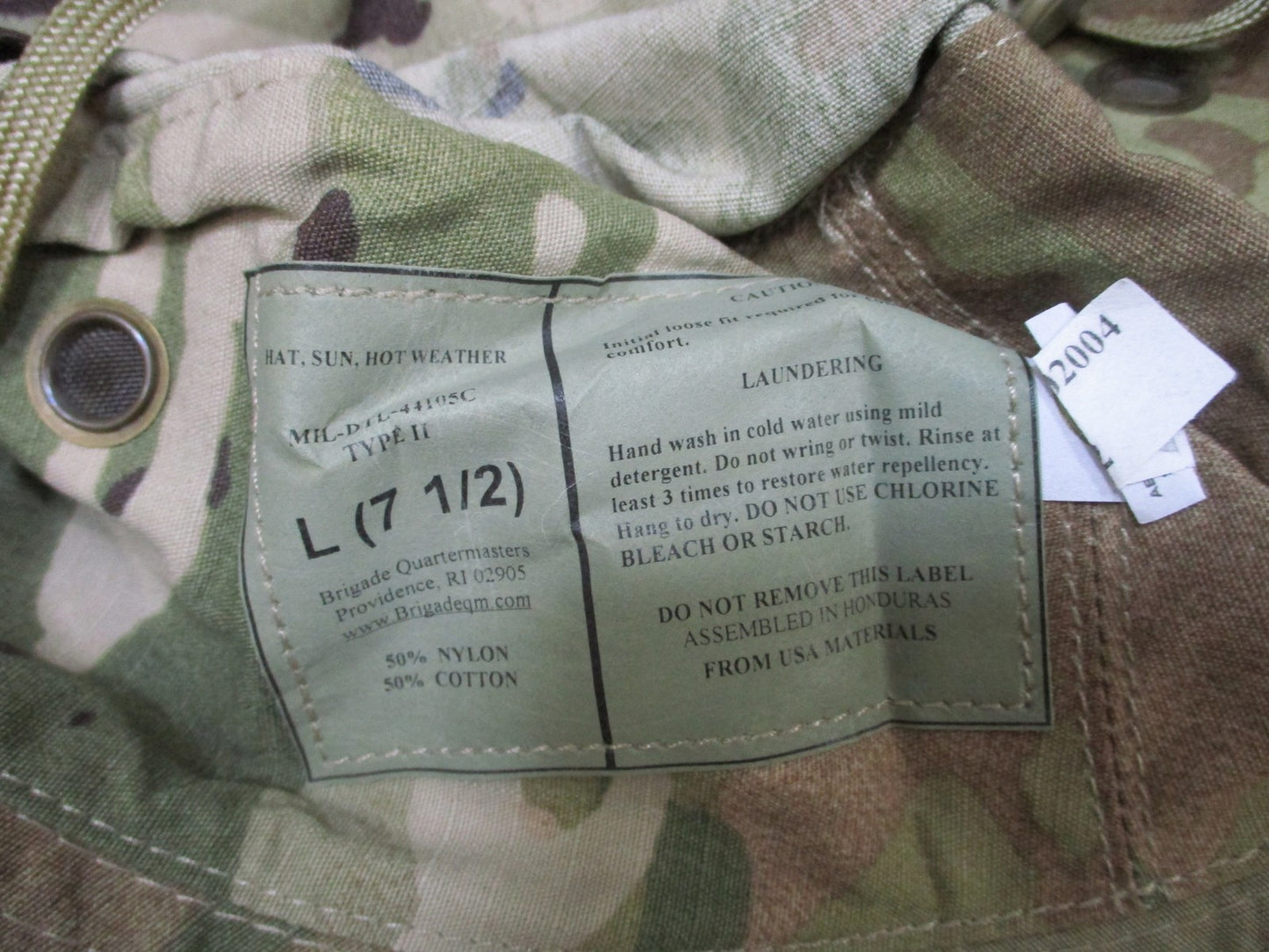 BrigadeQM OCP Scorpion W2 Boonie Hat Large 7 1/2 Military Camo Floppy Bucket Cap