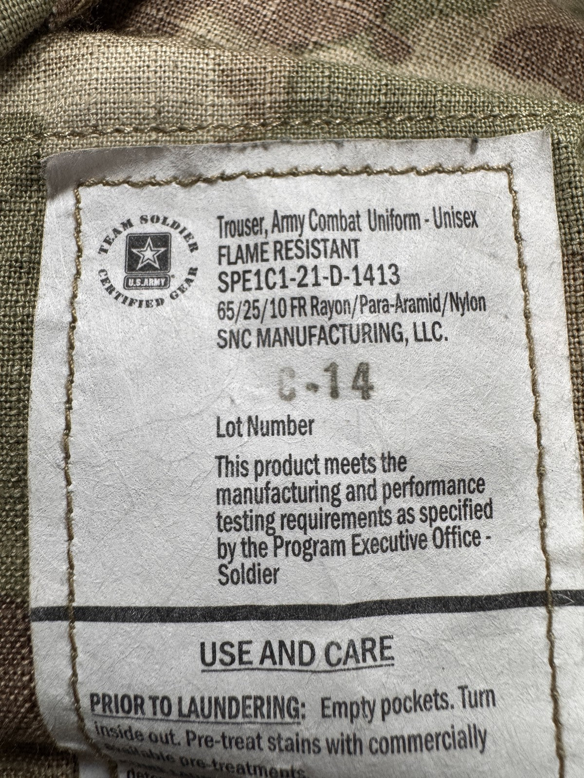 Army Combat Uniform FR Pants Medium-Regular MultiCam Cargo Ripstop Used