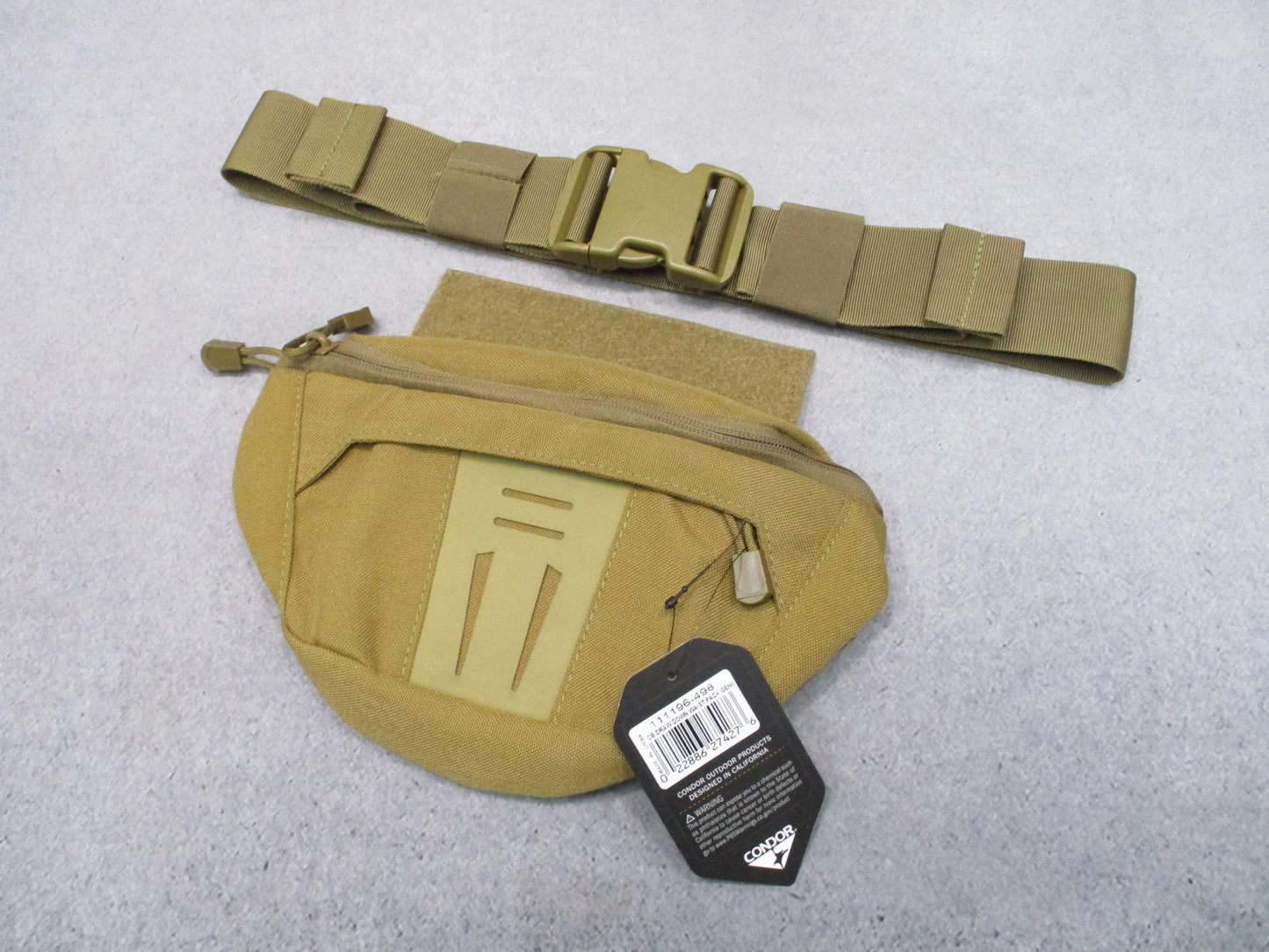 New Condor Draw Down Waist Pack Gen II Coyote Brown Tactical Fanny Pack Dangler