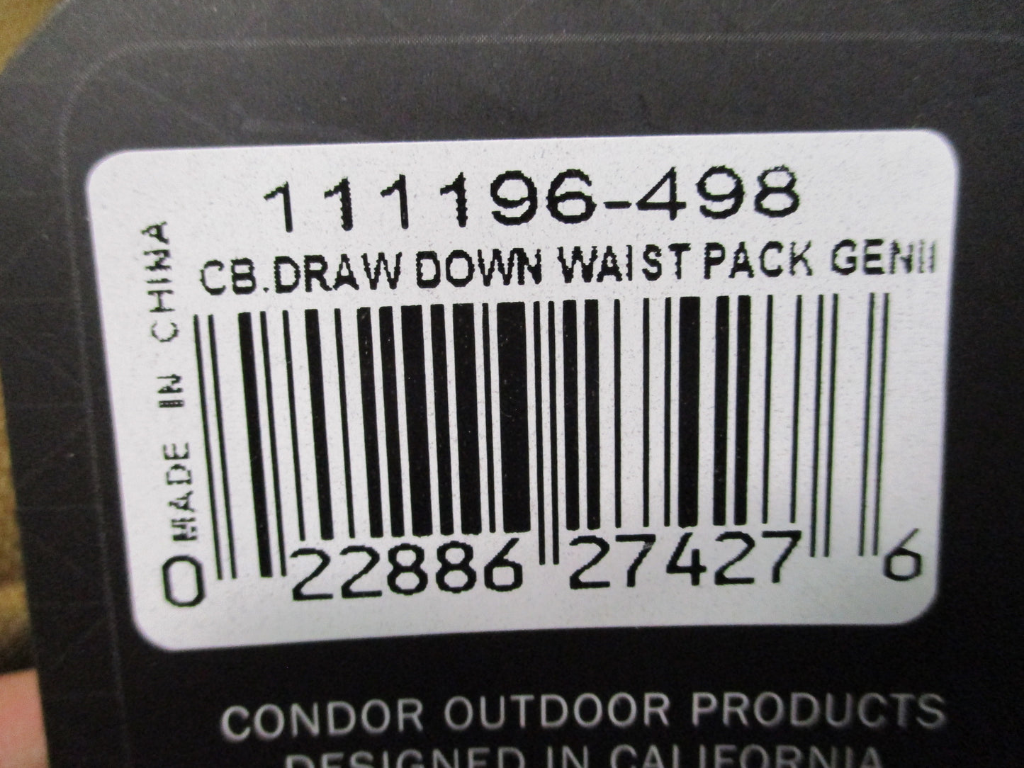 New Condor Draw Down Waist Pack Gen II Coyote Brown Tactical Fanny Pack Dangler