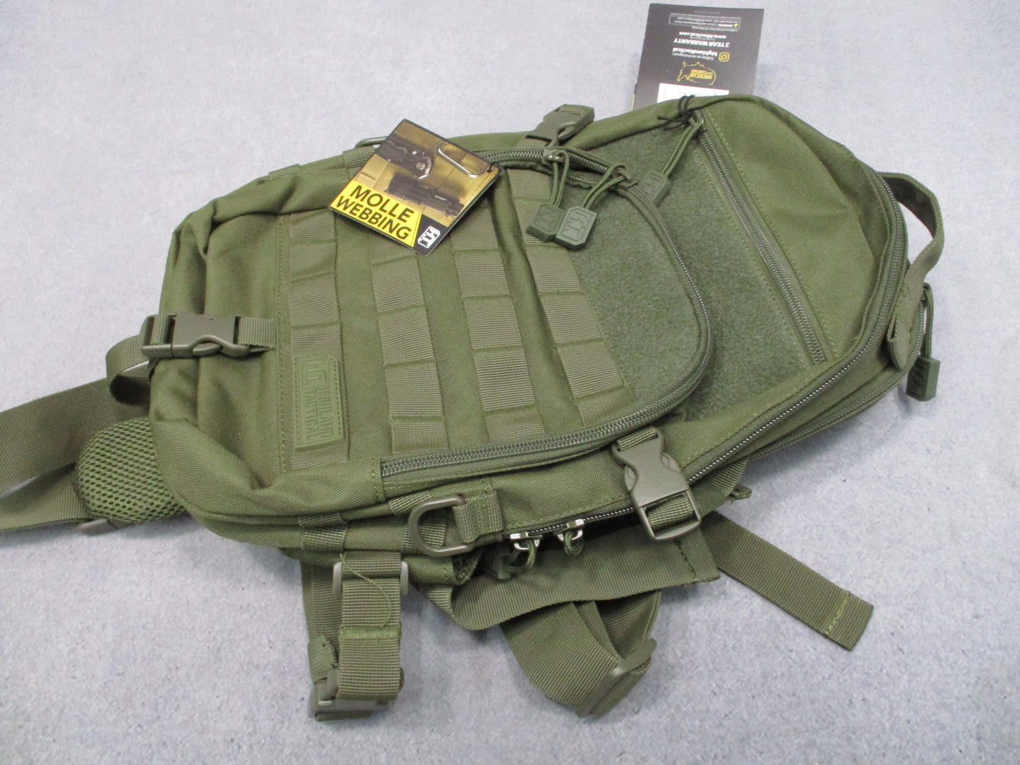 Highland Tactical Jettison Sling Bag Dark Green MOLLE Webbing New With Tags
