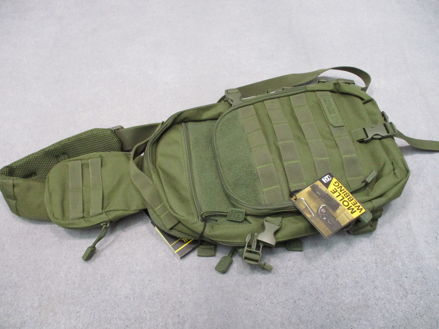 Highland Tactical Jettison Sling Bag Dark Green MOLLE Webbing New With Tags
