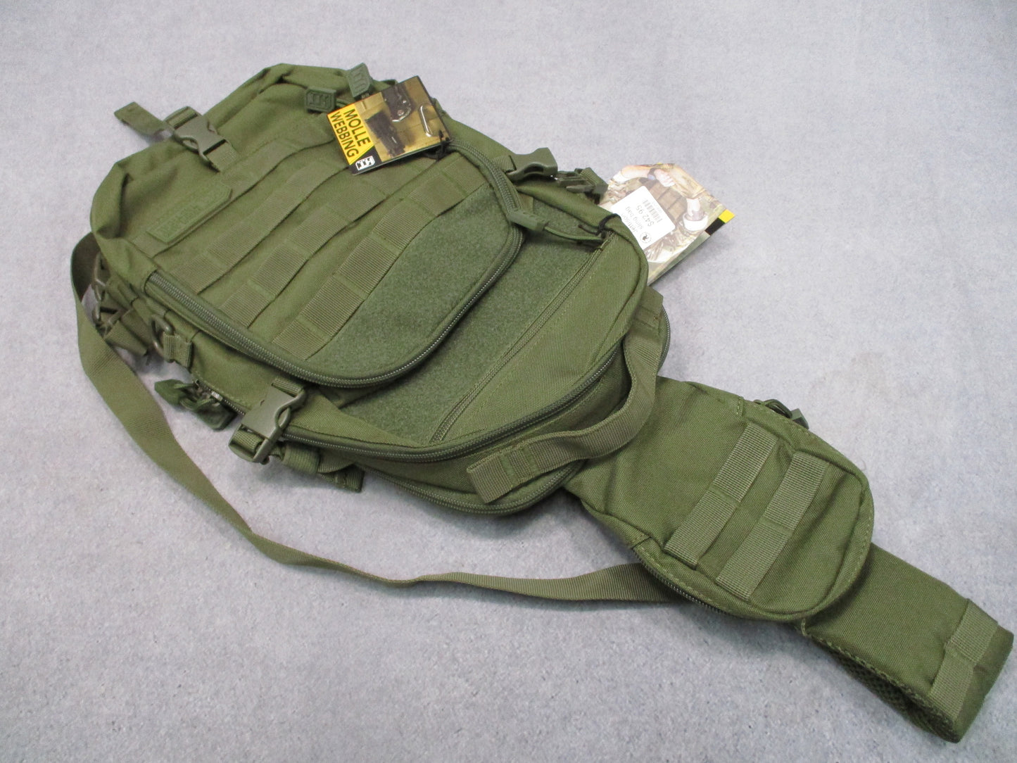 Highland Tactical Jettison Sling Bag Dark Green MOLLE Webbing New With Tags
