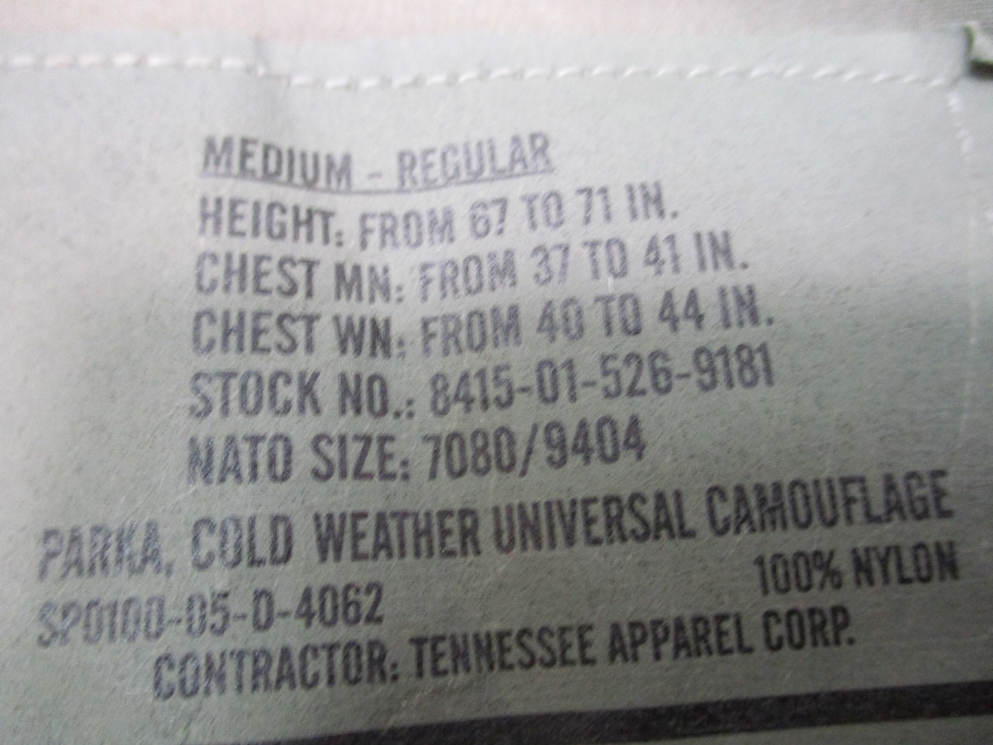 ARMY ISSUE UCP ACU DIGITAL GORE-TEX JACKET COLD/WET WEATHER PARKA MEDIUM/REGULAR