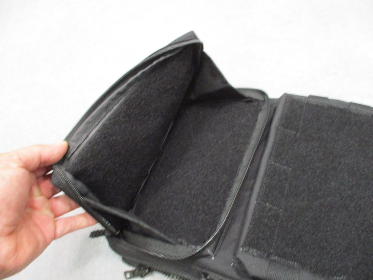 HRT Tactical Gear Hydromax Zip-On Panel Black Cordura Modular Plate CarrierPouch