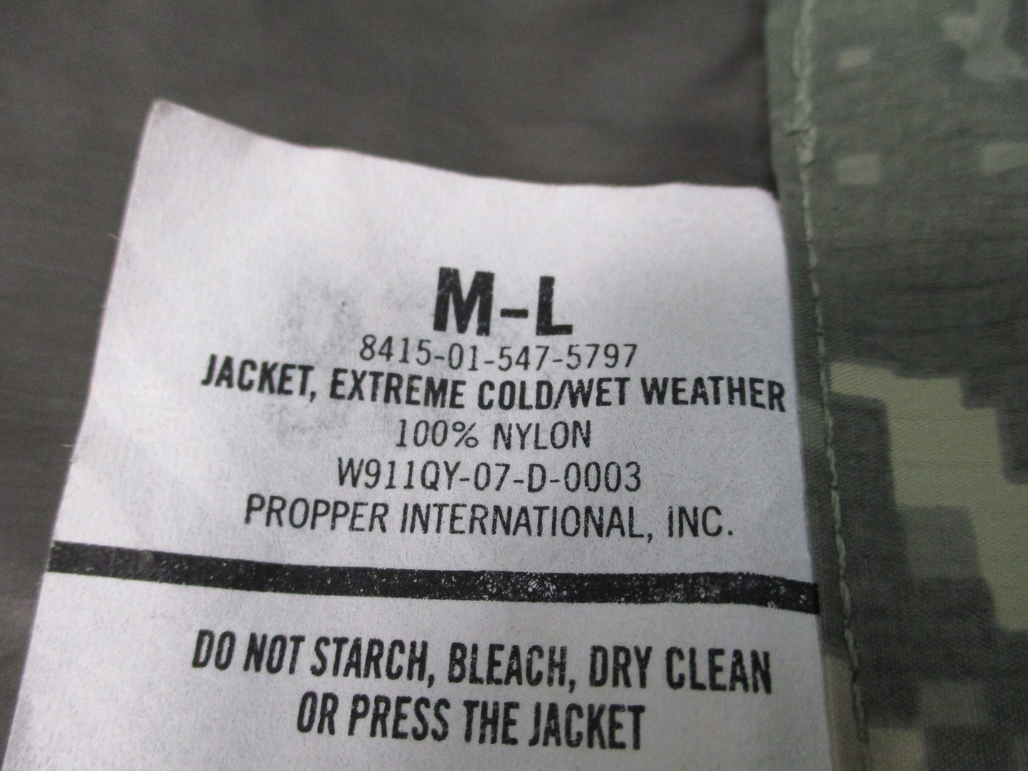 VGC ARMY ACU DIGITAL UCP GEN III LEVEL 6 COLD/WET JACKET MEDIUM/LONG GORE-TEX
