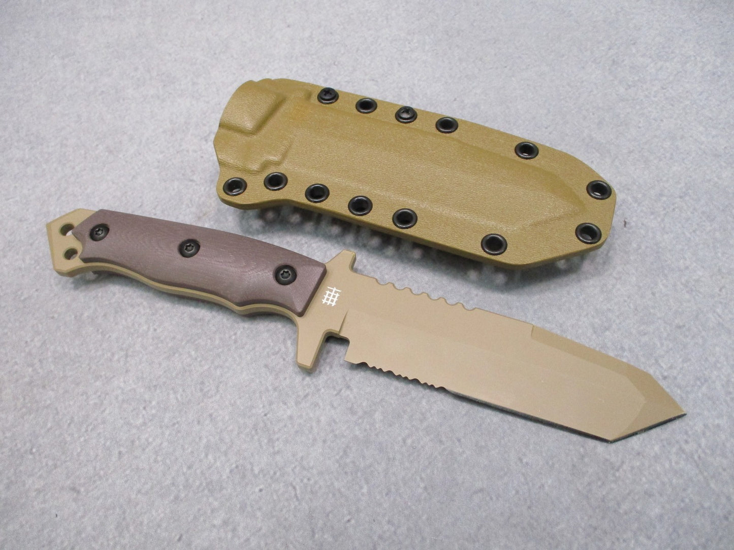 Halfbreed Blades MIK-02 Tactical Fixed Blade Knife D2 Steel Tan G10 New