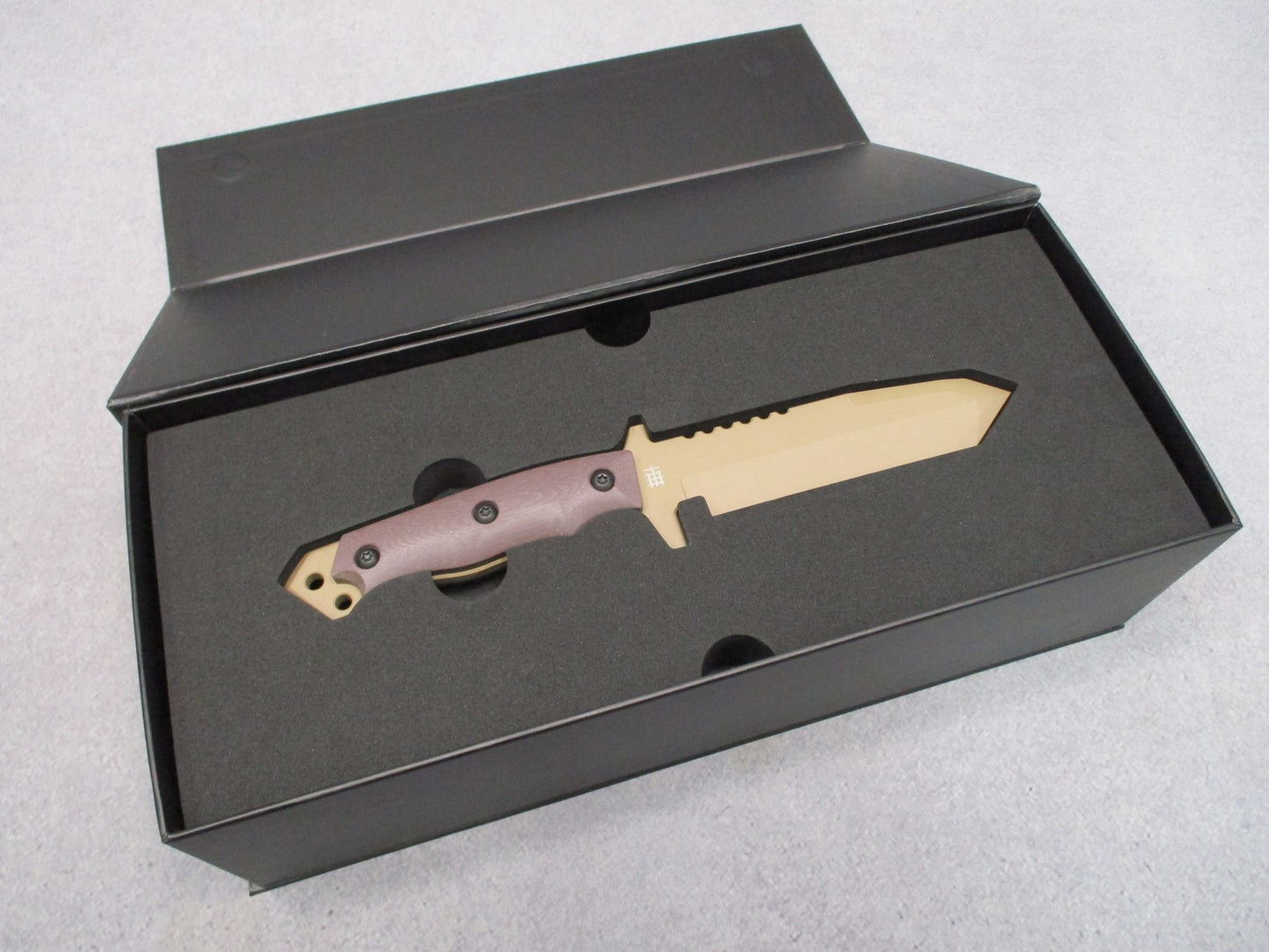 Halfbreed Blades MIK-02 Tactical Fixed Blade Knife D2 Steel Tan G10 New