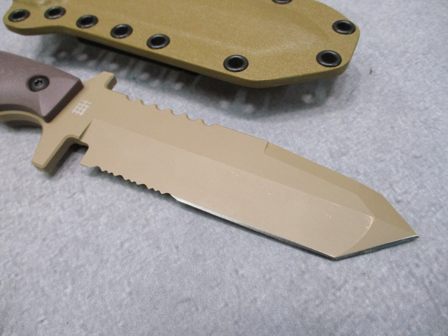 Halfbreed Blades MIK-02 Tactical Fixed Blade Knife D2 Steel Tan G10 New