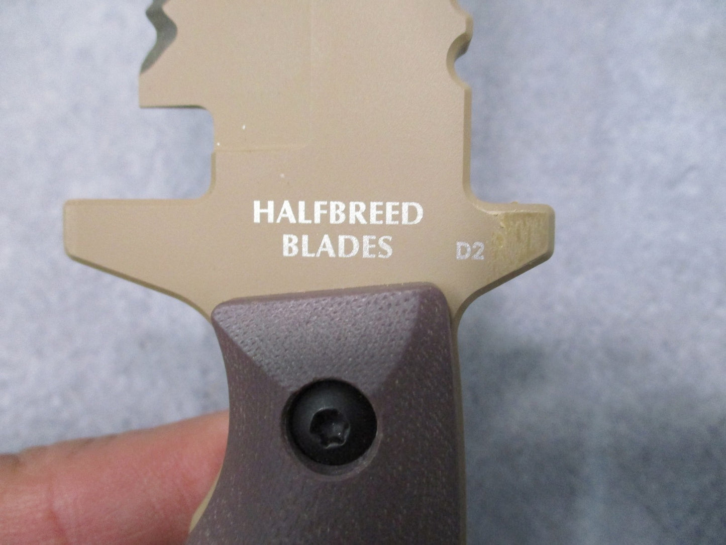 Halfbreed Blades MIK-02 Tactical Fixed Blade Knife D2 Steel Tan G10 New
